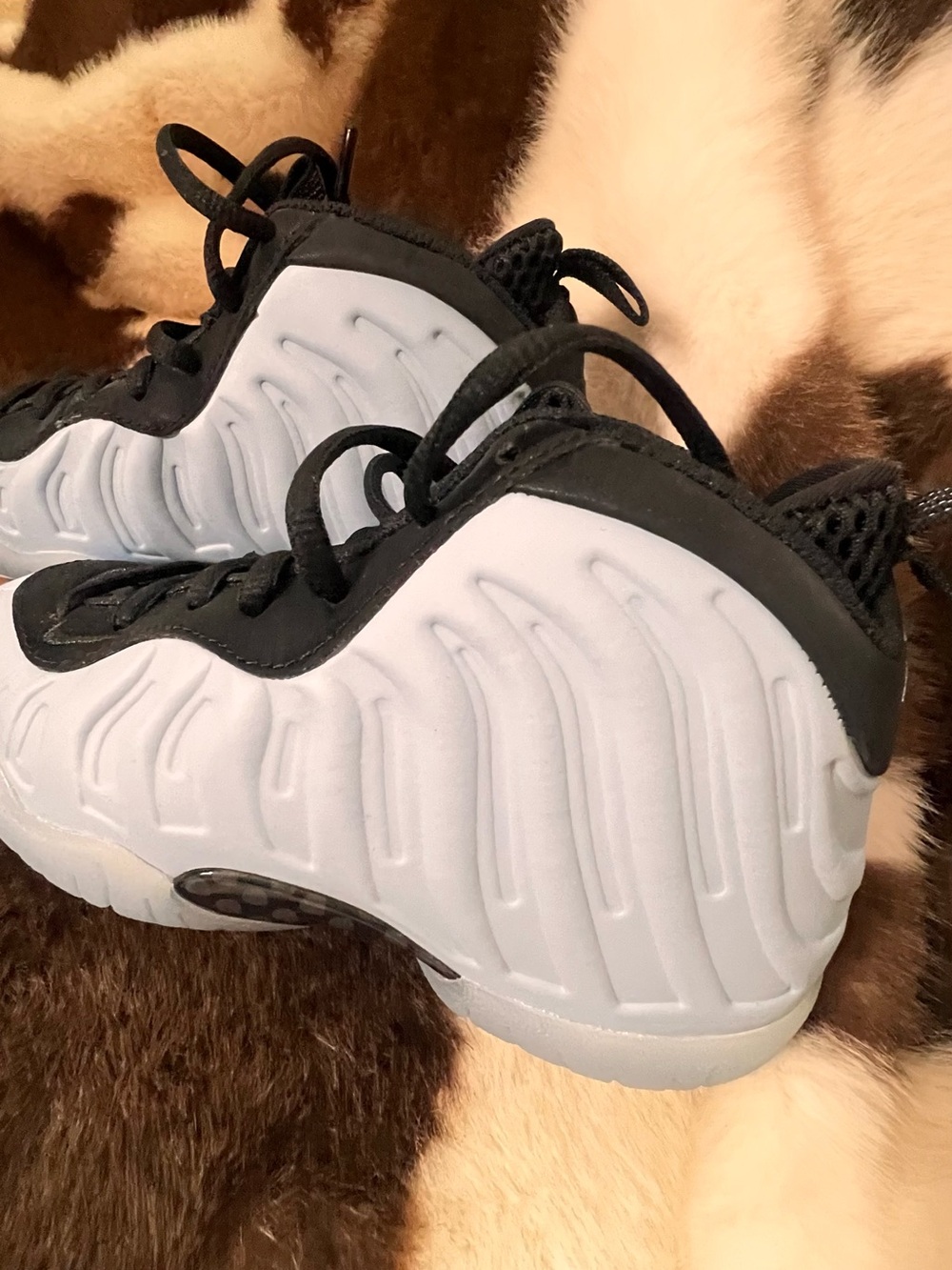 Nike Kids Foamposite Sneakers in Light Blue and Black